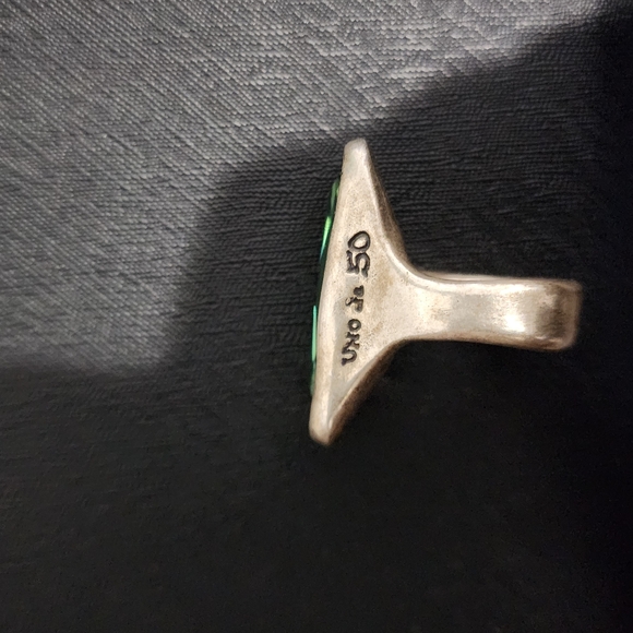 UNO de 50 Green Gemstone Ring - Picture 2 of 2